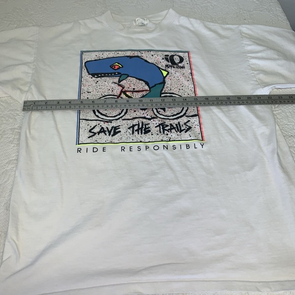 Vintage 90's Pearl Izumi USA Made Single Stitch White Cycling T-Shirt XL - Picture 4 of 8